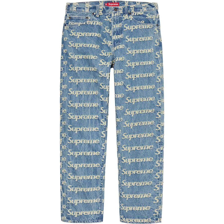 Supreme Frayed Logos Regular Jean release photo 4