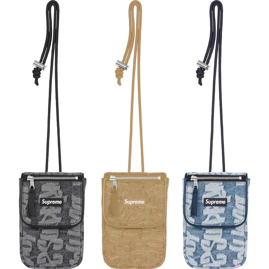 Fat Tip Jacquard Denim Neck Pouch release photo 1