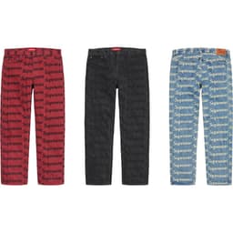 Supreme Frayed Logos Regular Jean release thumbnail 1