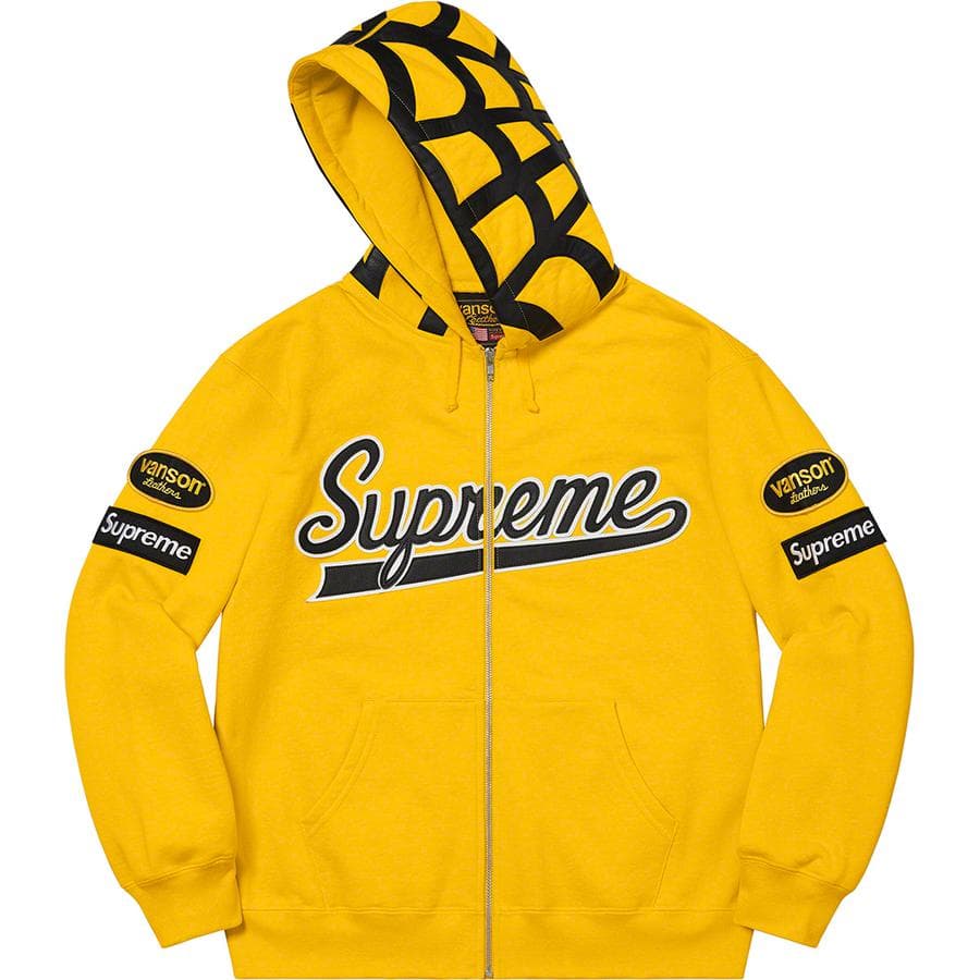 Supreme®/Vanson Leathers® Spider Web Zip Up Hooded Sweatshirt release photo 2