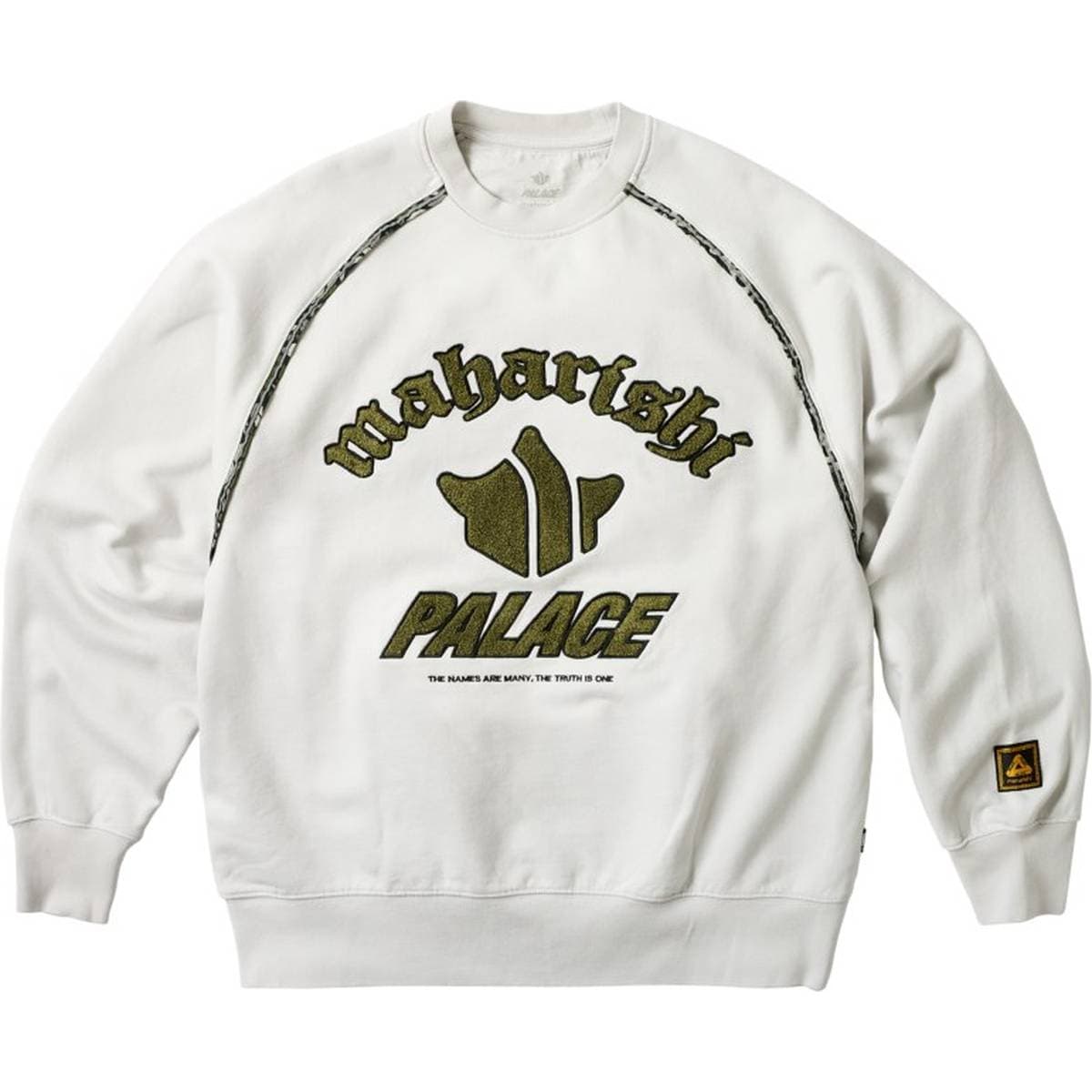 Palace Palace Maharishi Temple Script Crew Stone White release photo 1