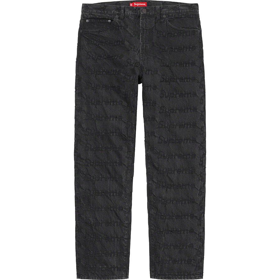 Supreme Frayed Logos Regular Jean release photo 2