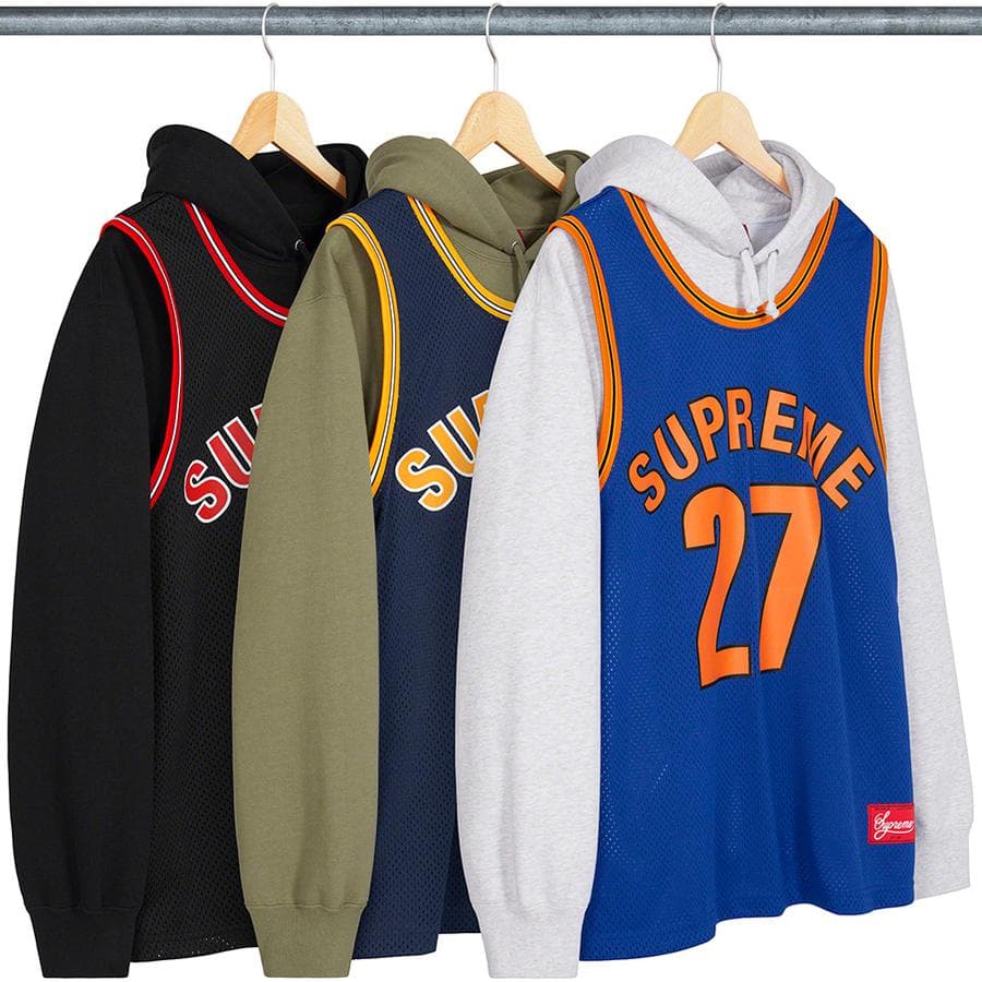 Supreme Basketball Jersey Hooded Sweatshirt release photo 1