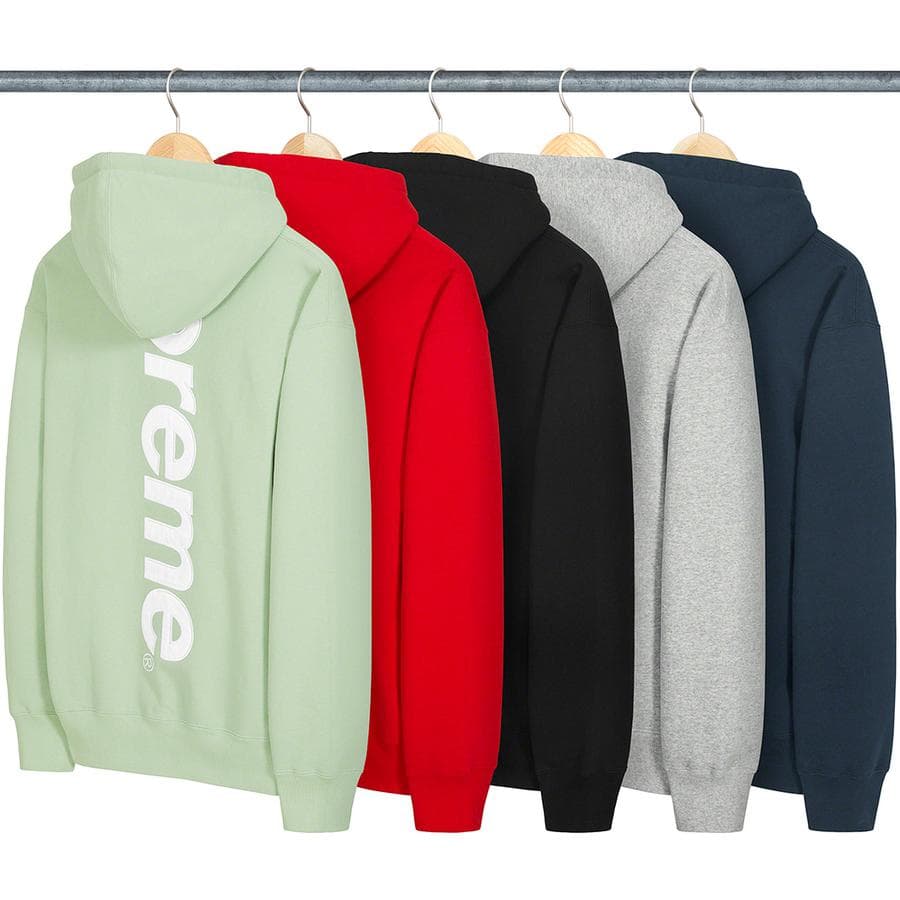 Satin Appliqué Hooded Sweatshirt release photo 1