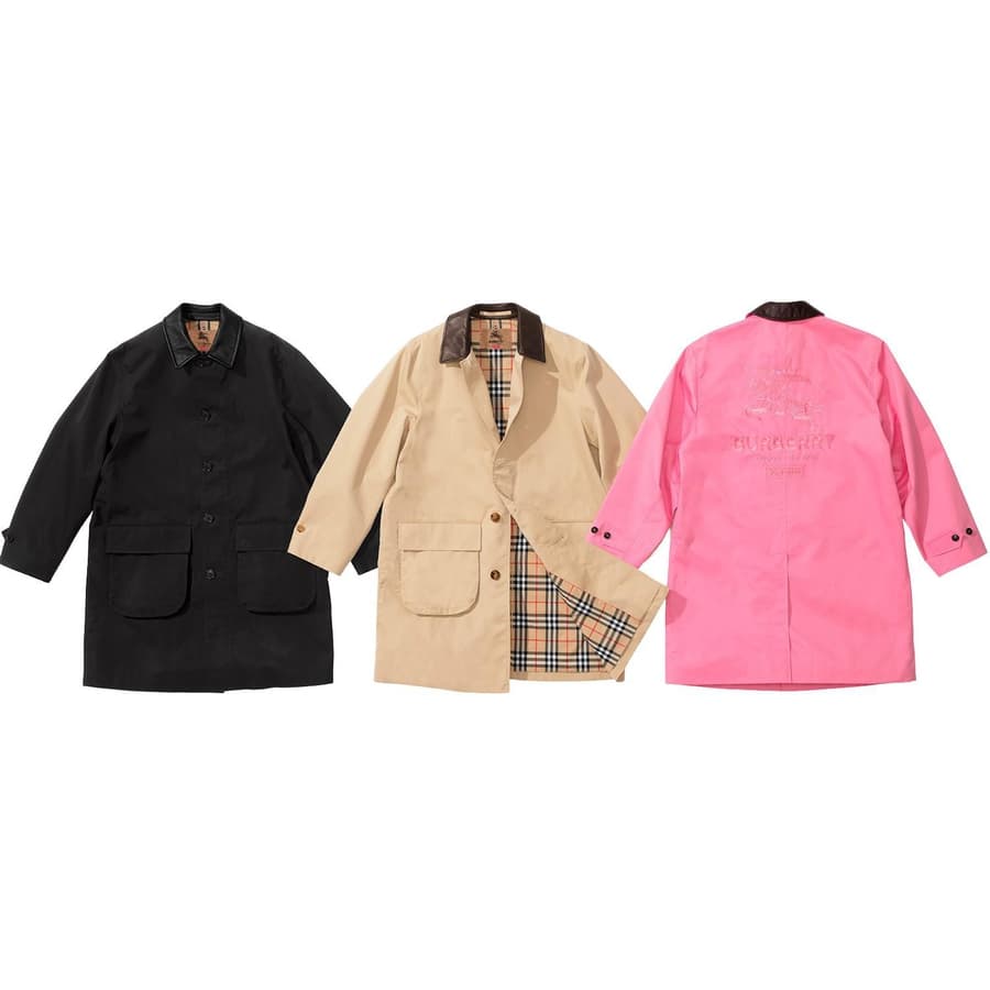 Supreme®/burberry® Leather Collar Trench release photo 1