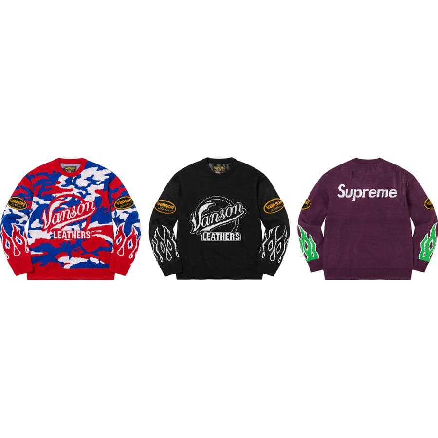Supreme®/vanson Leathers® Sweater release photo 1