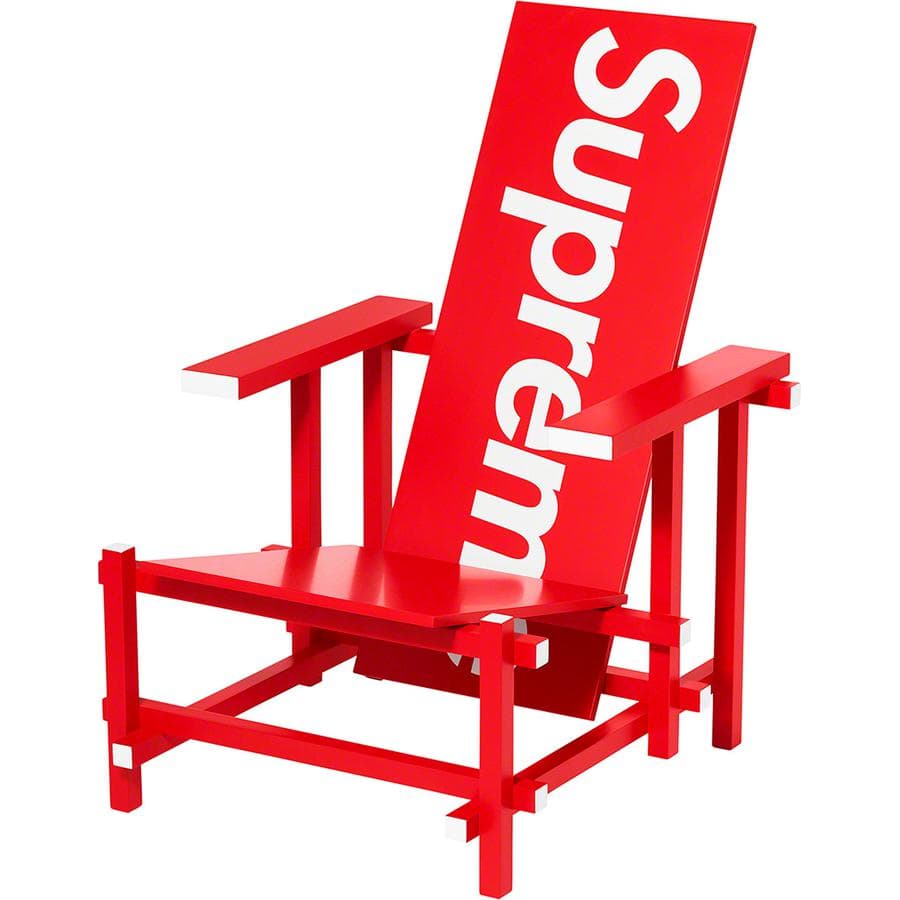 Supreme®/gerrit Rietveld Red Blue Chair For Cassina release photo 1
