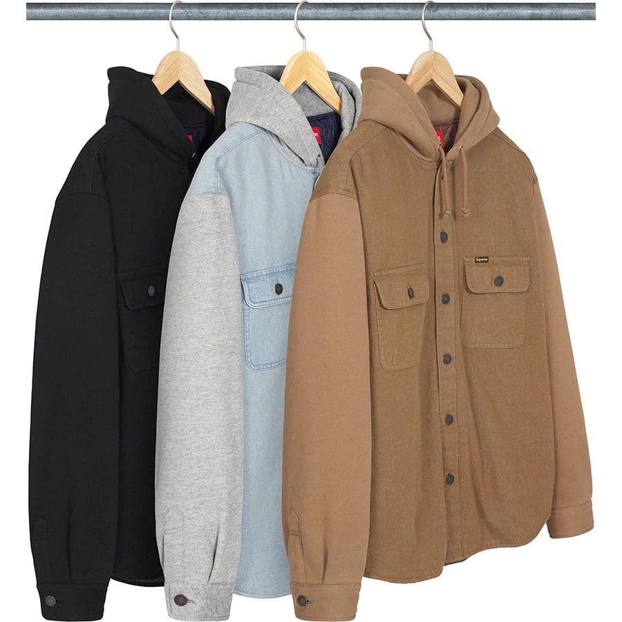 Fleece Hooded Denim Shirt release photo 1