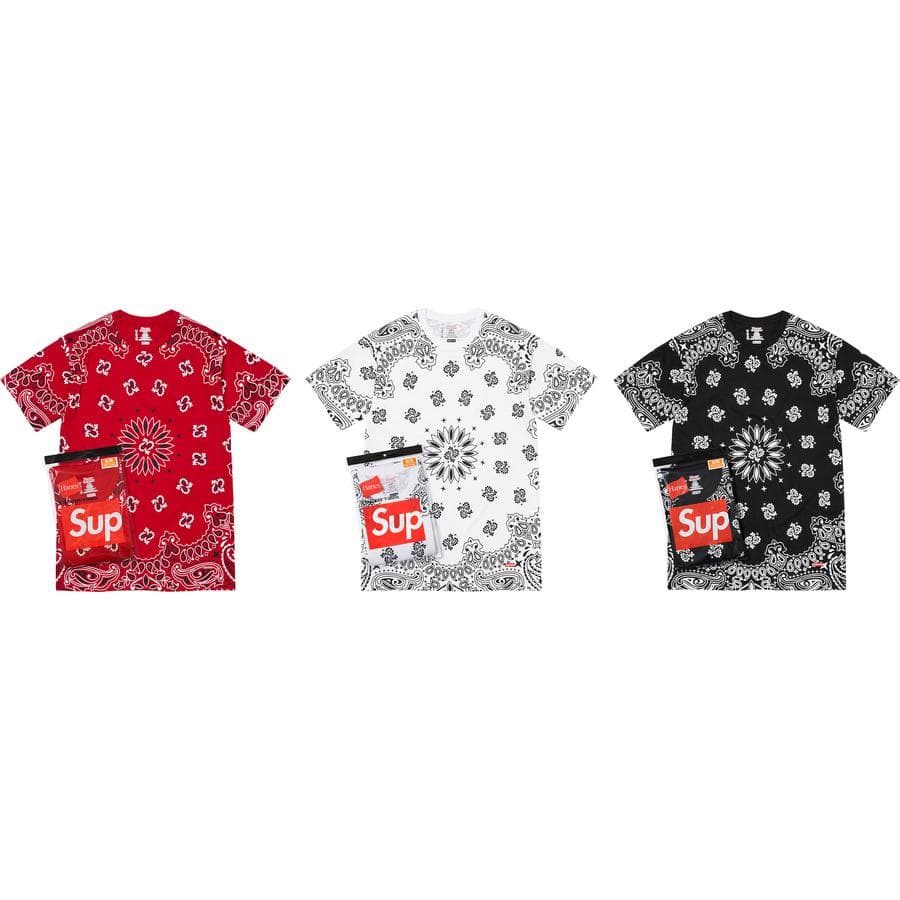 Supreme®/hanes® Bandana Tagless Tees (2 Pack) release photo 1