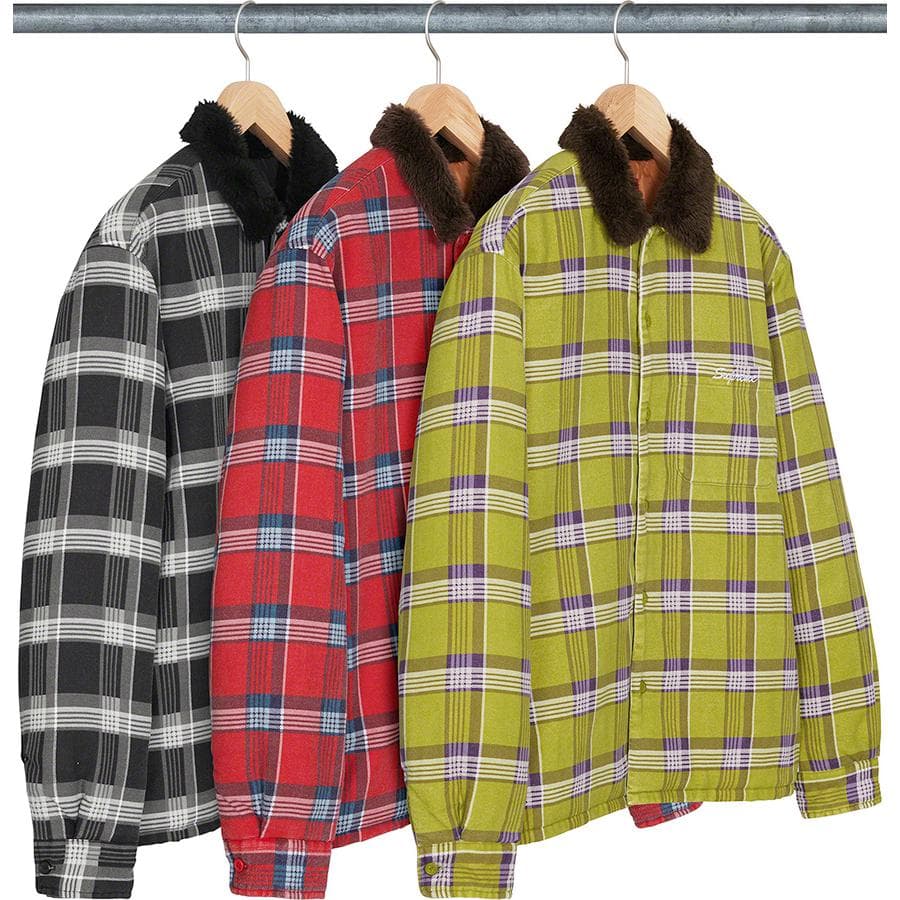 Faux Fur Collar Flannel Shirt release photo 1