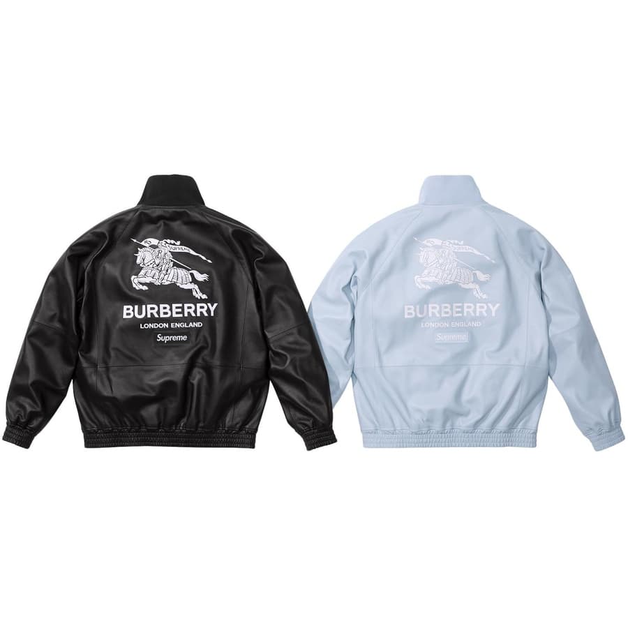  Supreme®/burberry® Leather Track Jacket release photo 1