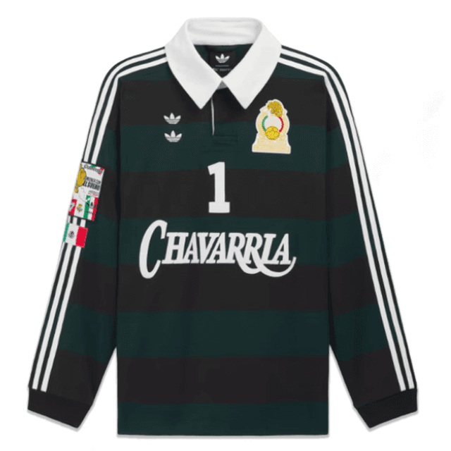 Adidas Originals x Willy Chavarria Rugby - Black/Aurora Ivy adidas release photo