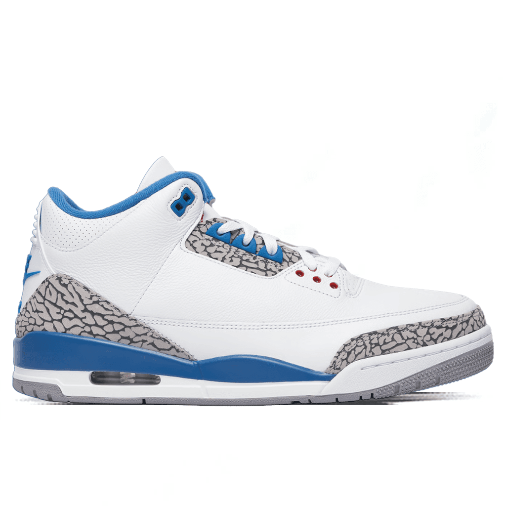 Air Jordan 3 Retro 'True Blue' - White/True Blue/Grey/Fire Red Jordan release photo