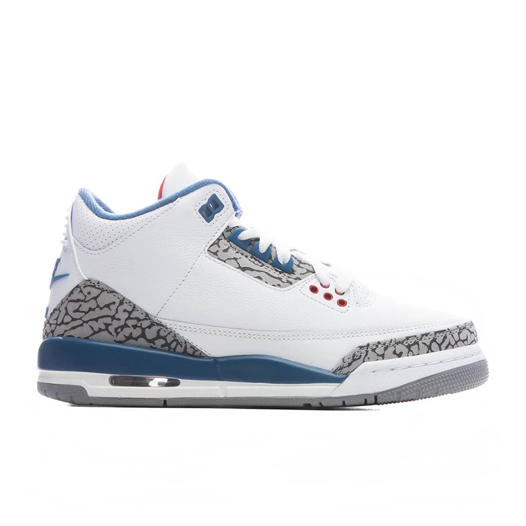 Air Jordan 3 Retro 'True Blue' (GS) - White/True Blue/Grey/Fire Red Jordan release photo