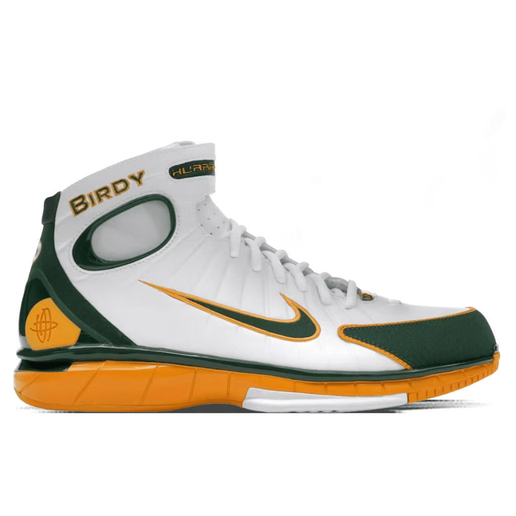 Air Zoom Huarache 2K4 'Sue Bird' - White/Deep Forest/Canyon Gold release photo