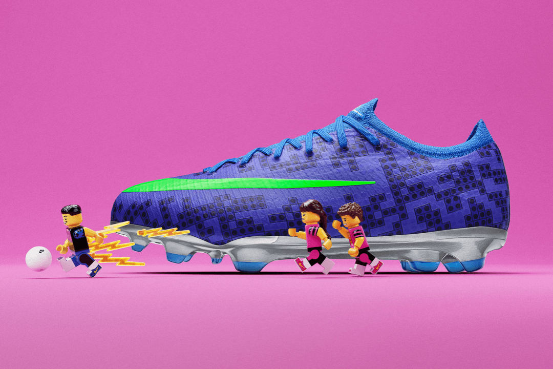 LEGO x Nike Jr. Mercurial Vapor Pro "Photo Blue" Nike release photo