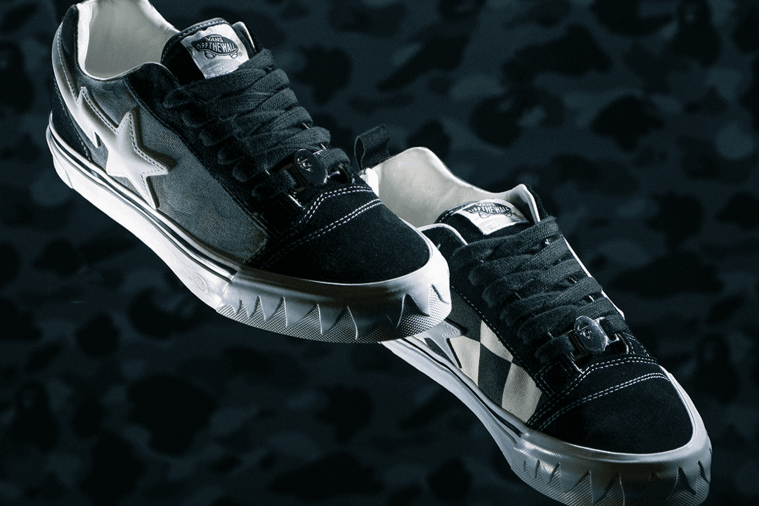 BAPE x Vans Premium Knu Skool "Camo Black" release photo