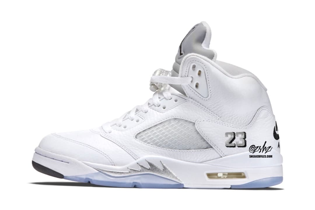 Air Jordan 5 "White Metallic" Jordan release photo