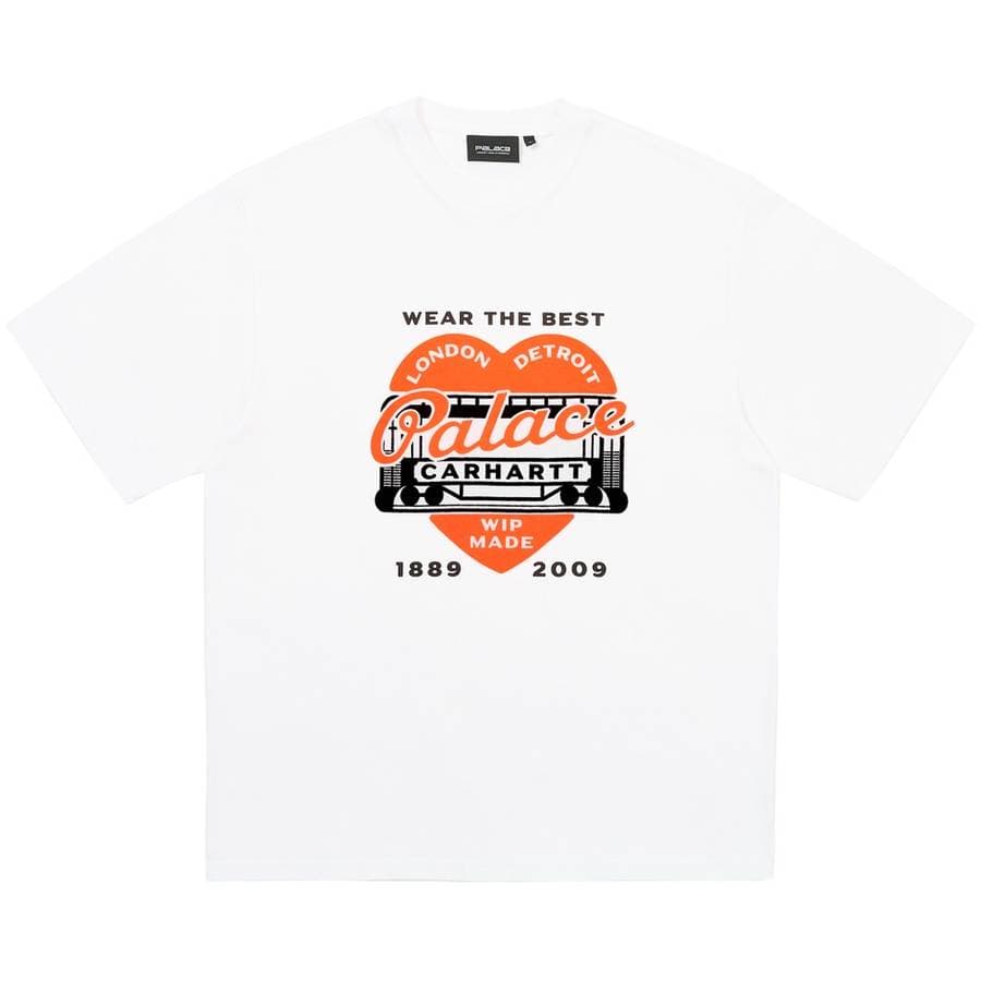 Palace Carhartt Wip Heart T-shirt White release photo