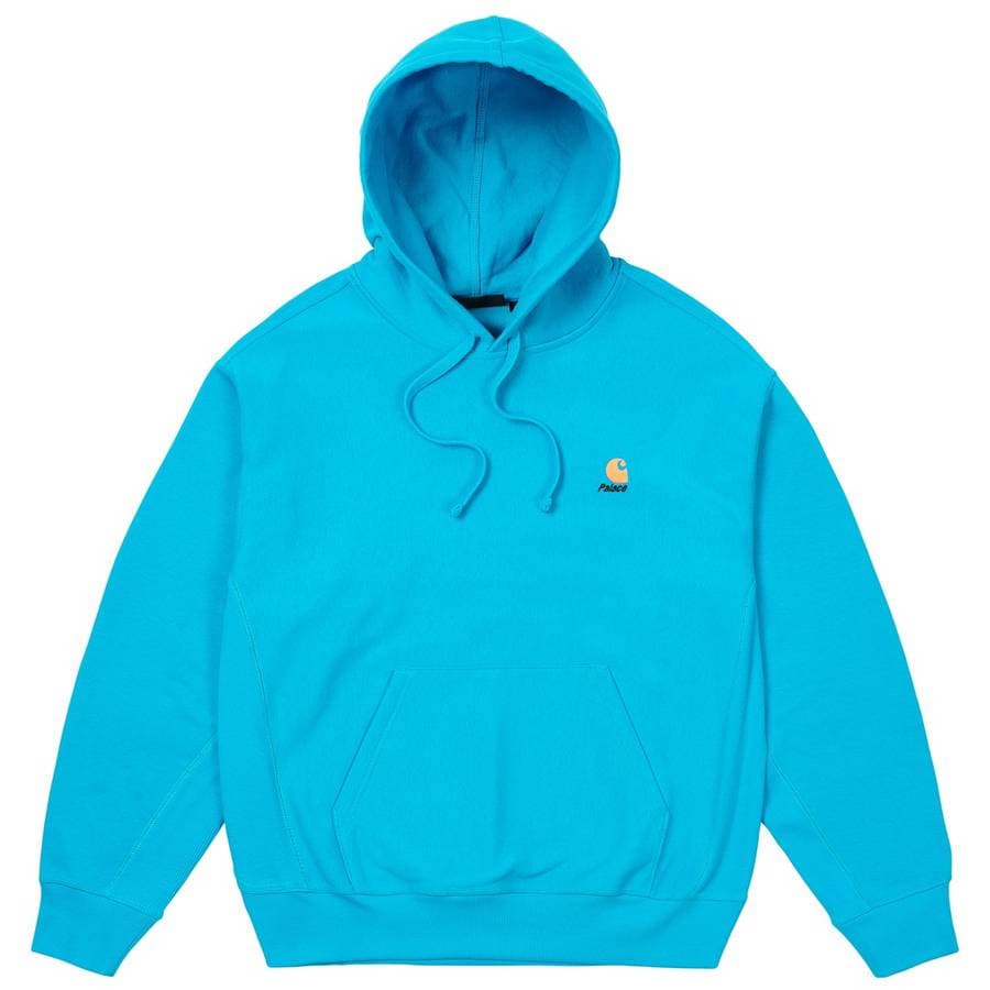 Palace Carhartt Wip Hood Safety Blue release photo