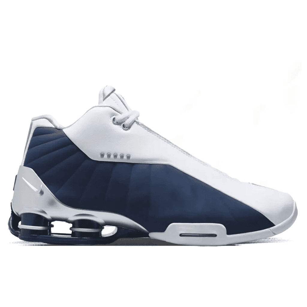 Shox BB4 'Olympic' - White/Midnight Navy/Metallic Silver release photo