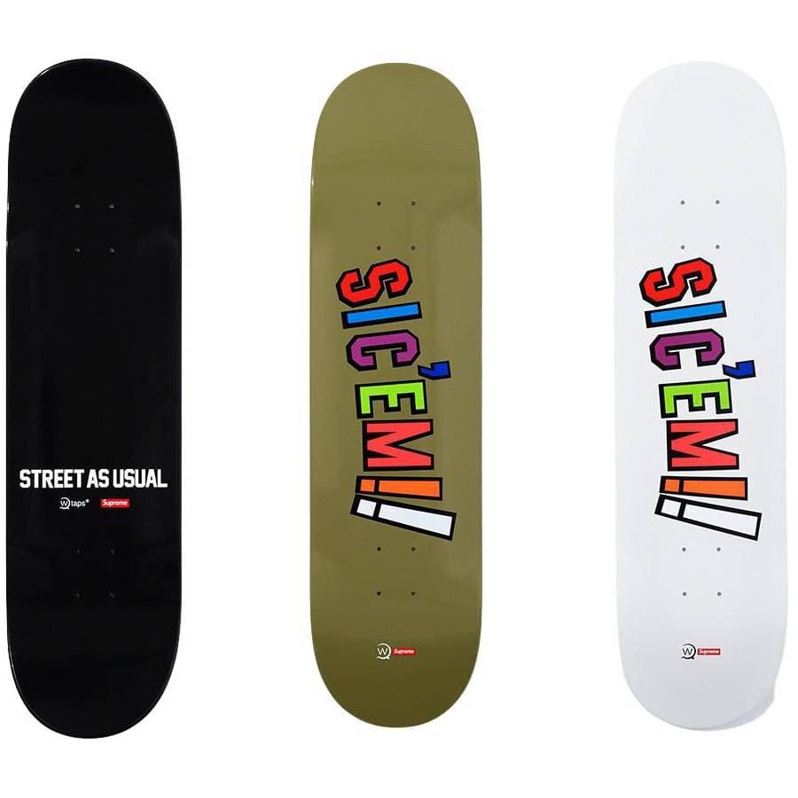 Supreme®/wtaps® Sic'em! Skateboard release photo 1
