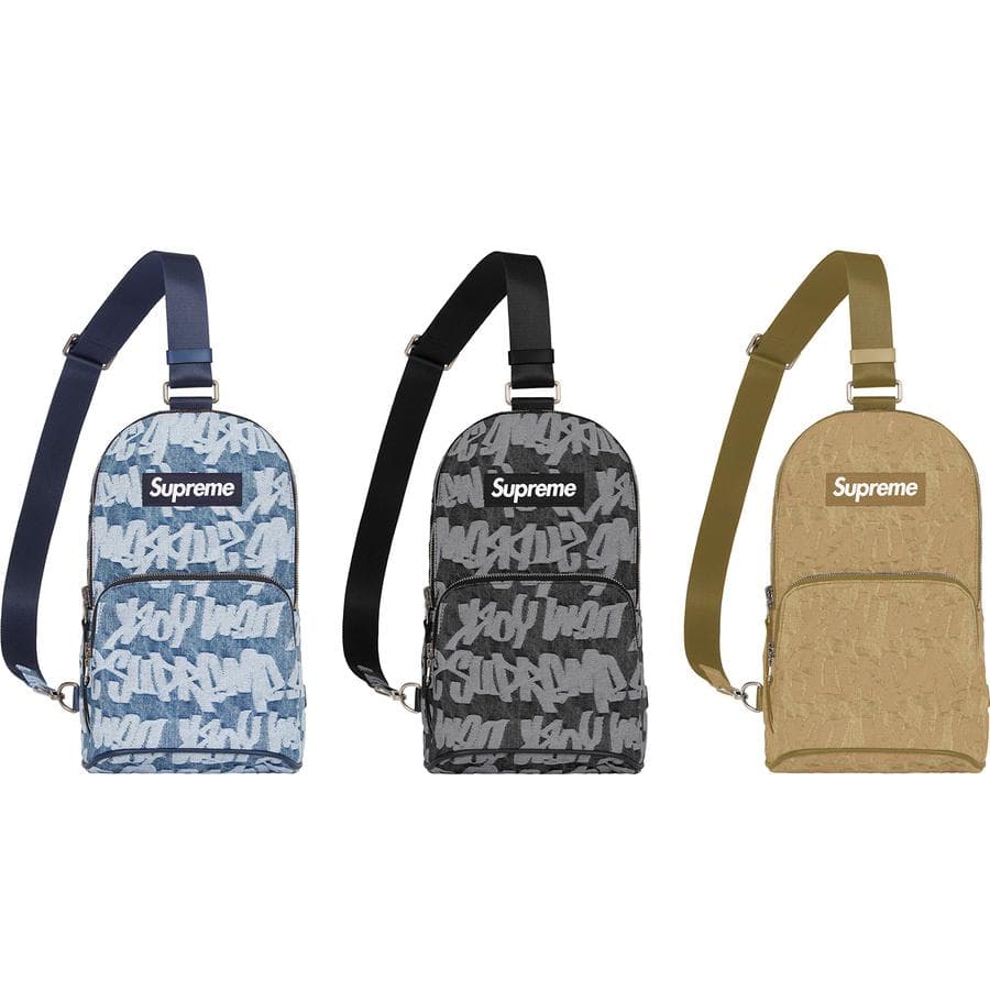 Fat Tip Jacquard Denim Sling Bag release photo 1