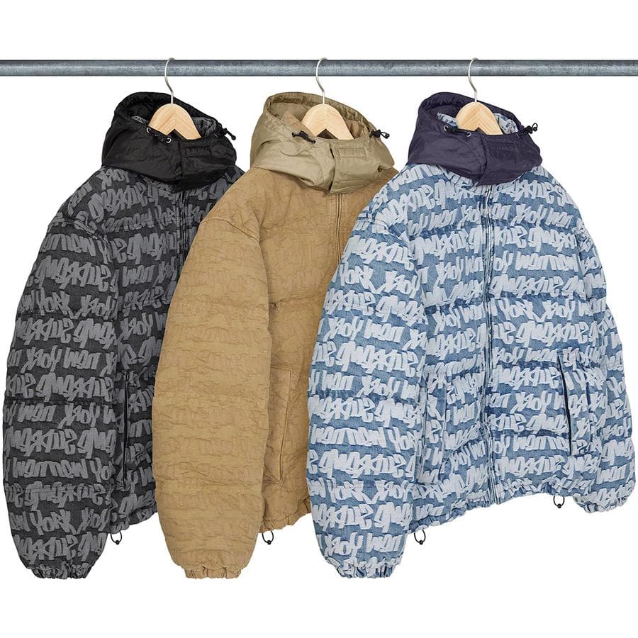 Fat Tip Jacquard Denim Puffer Jacket release photo 1
