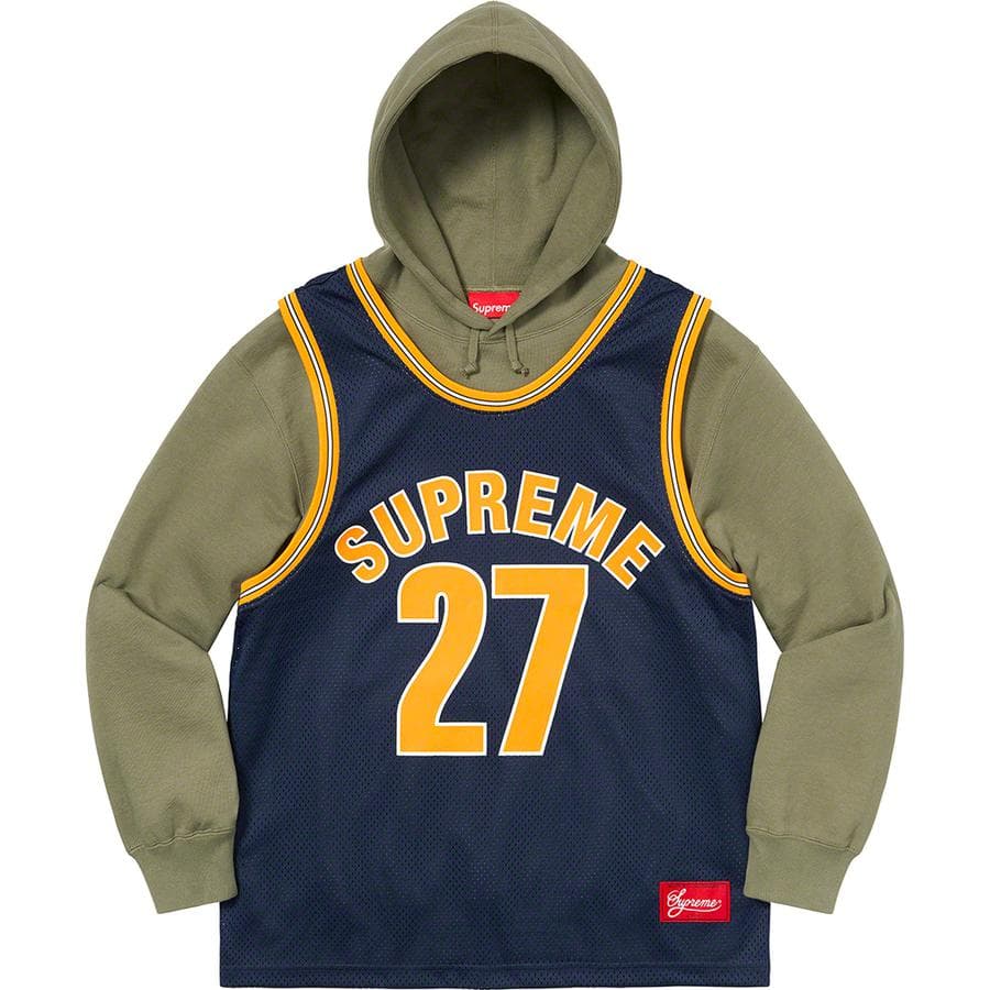 Supreme Basketball Jersey Hooded Sweatshirt release photo 2