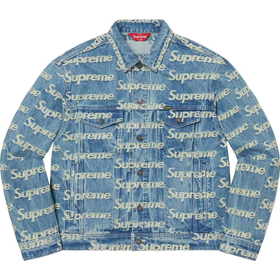 Supreme Frayed Logos Denim Trucker Jacket release photo 4