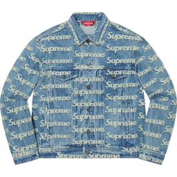 Supreme Frayed Logos Denim Trucker Jacket release thumbnail 4