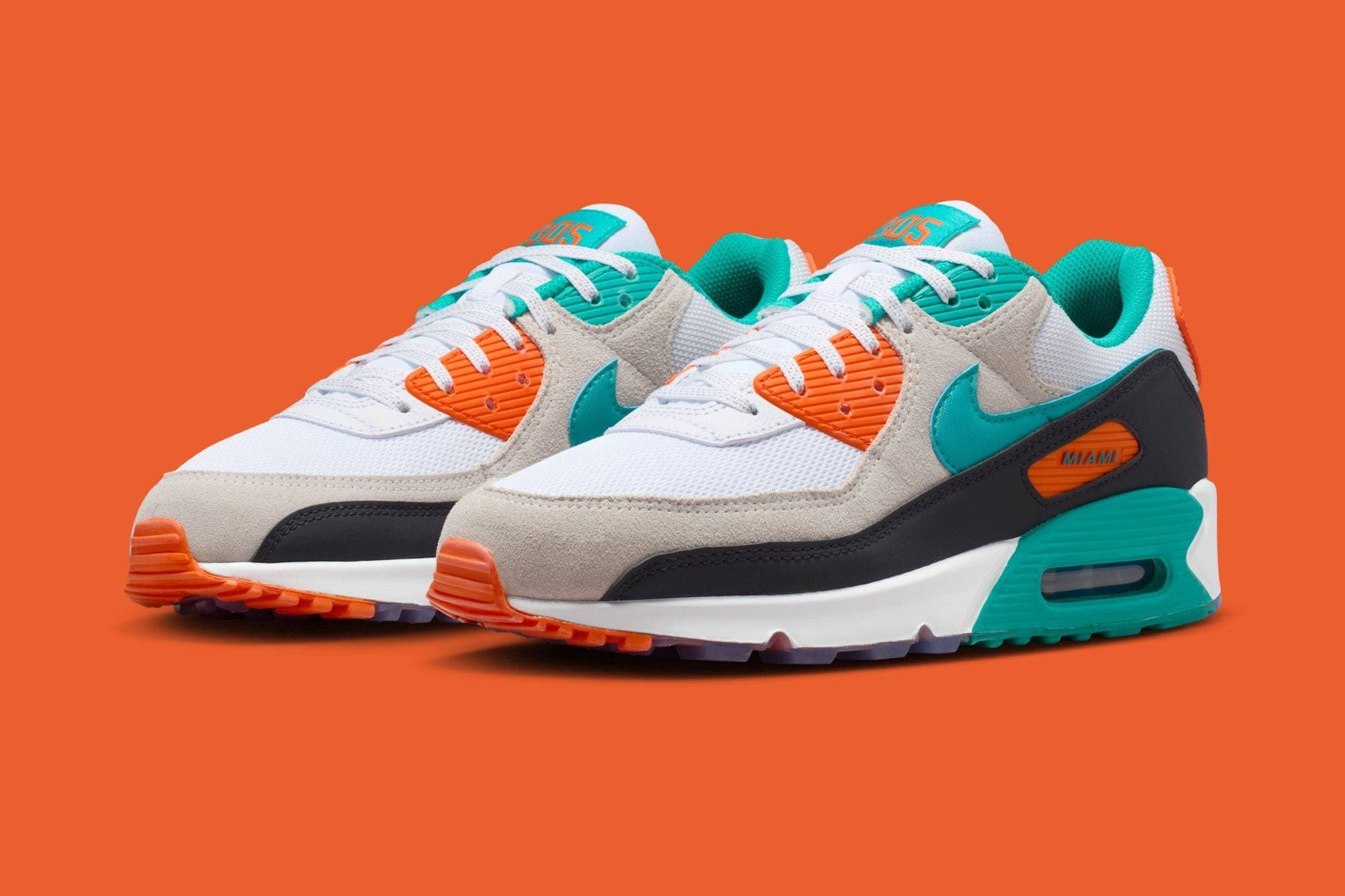 NFL x Nike Air Max 90 "Miami Dolphins" Nike release photo
