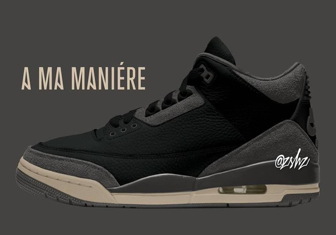 A Ma Maniere x Air Jordan 3 Black Jordan release photo