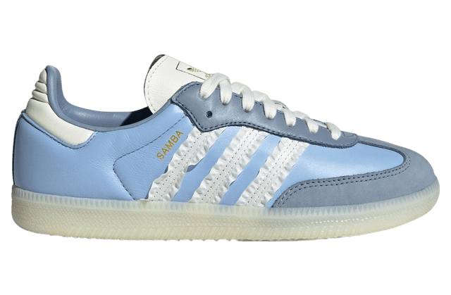 Adidas Samba WMNS Ruffle Stripes Blue / White adidas release photo