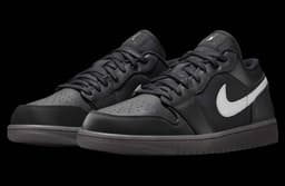 Air Jordan 1 Low Black / Dark Smoke Grey release thumbnail 2