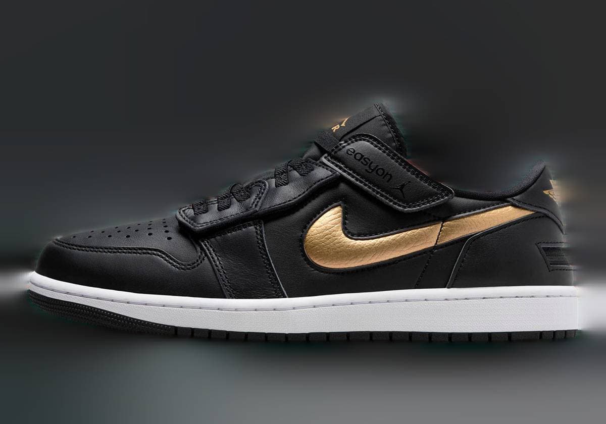 Air Jordan 1 Low EasyOn Black Gold Jordan release photo