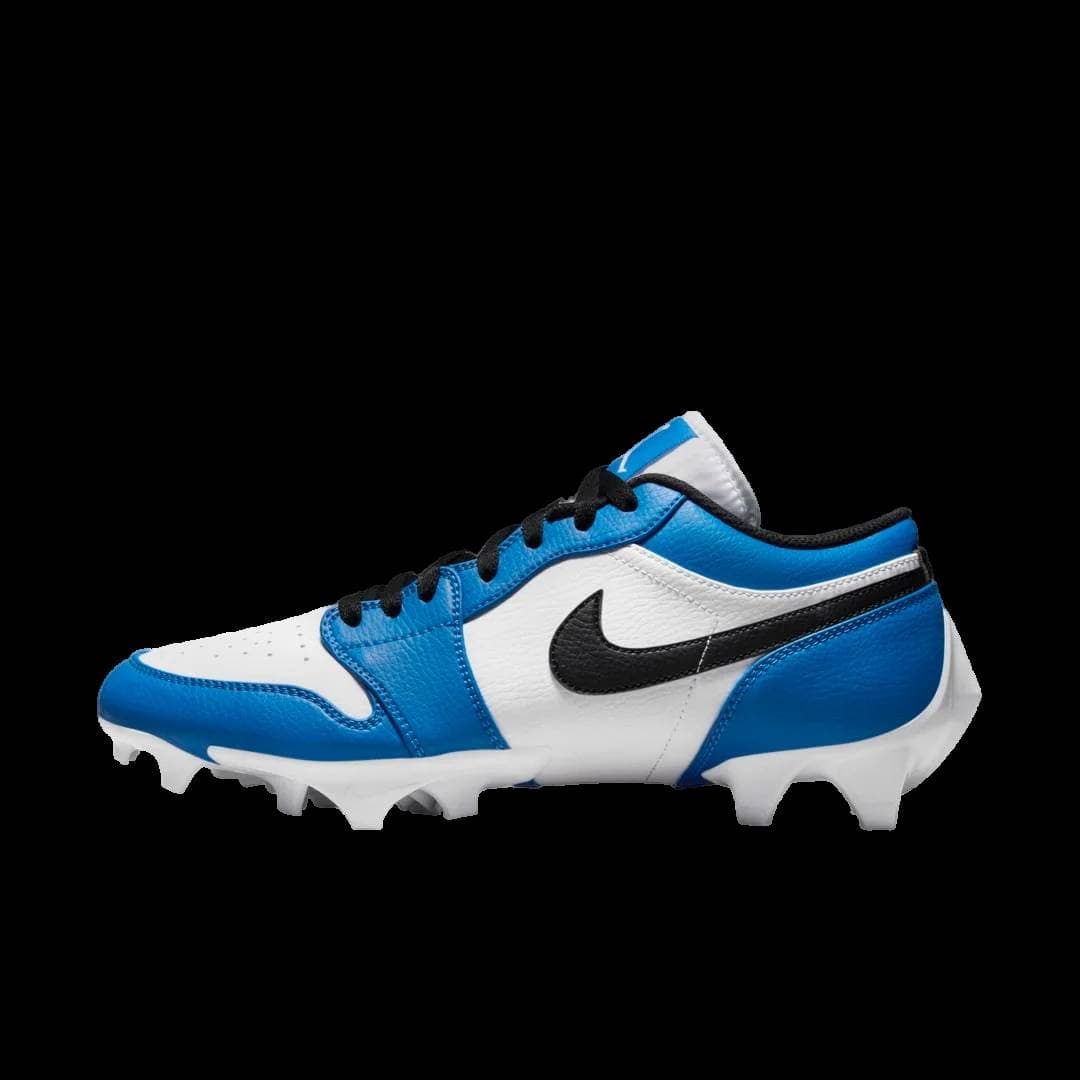 Air Jordan 1 Low Football Cleat White/Royal Jordan release photo