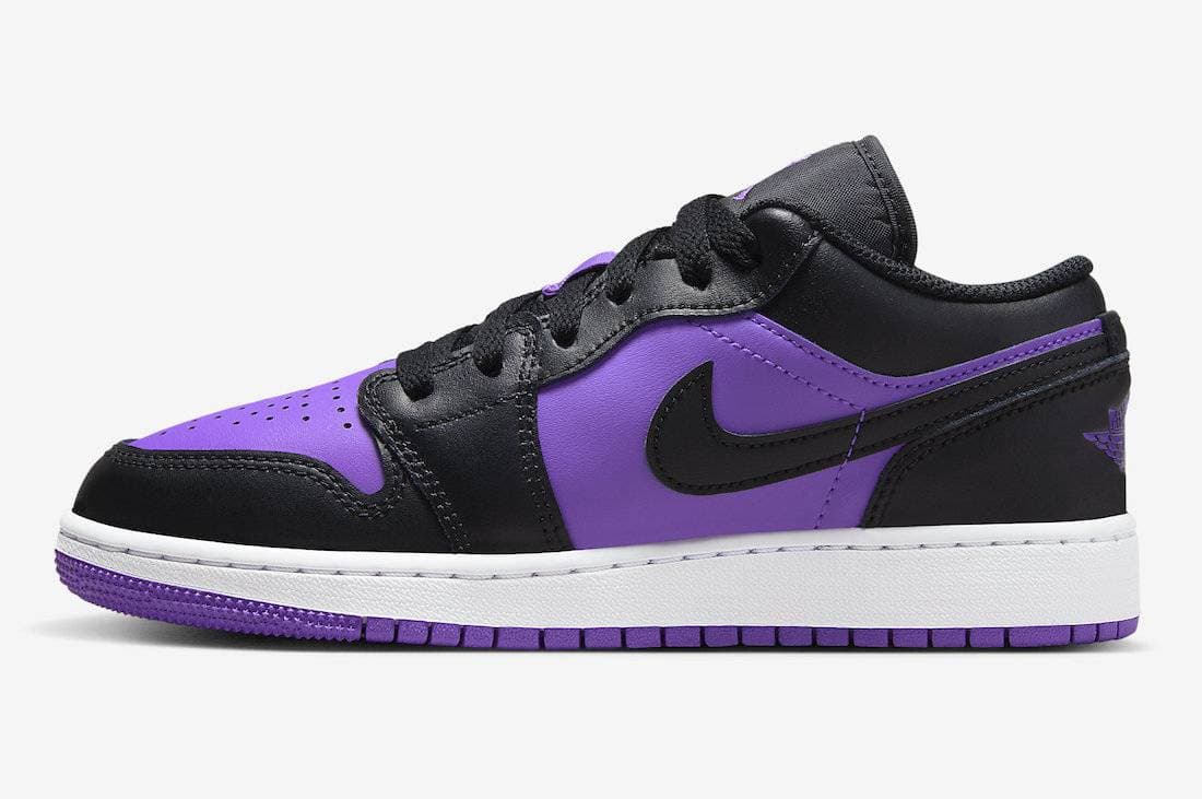 Air Jordan 1 Low GS Purple Venom Jordan release photo
