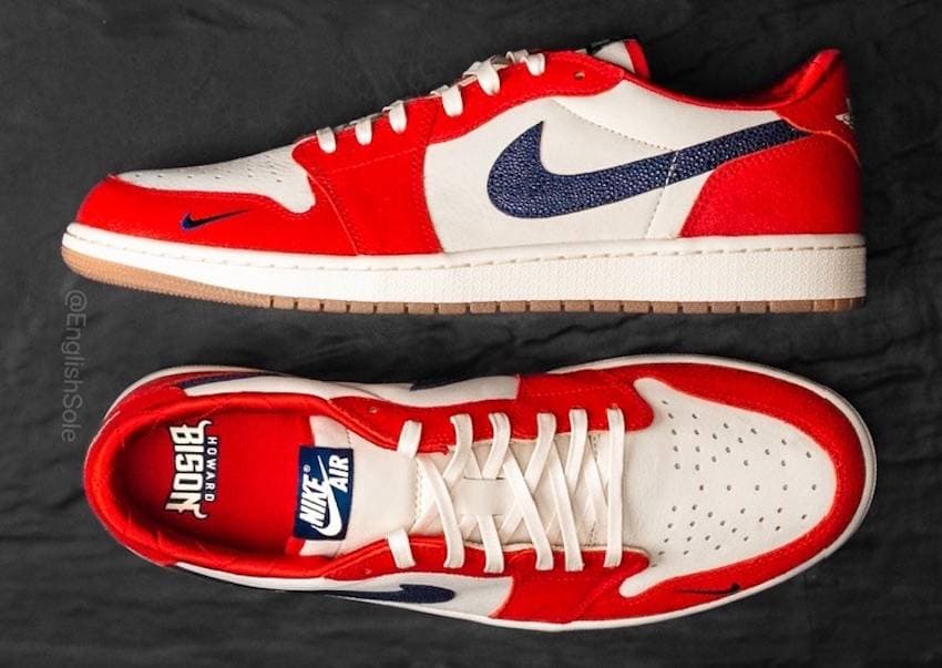 Air Jordan 1 Low OG Howard University PE Jordan release photo