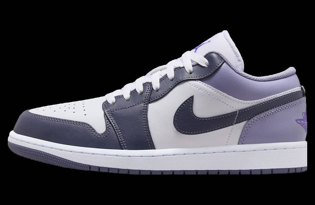 Air Jordan 1 Low White / Purple Jordan release photo