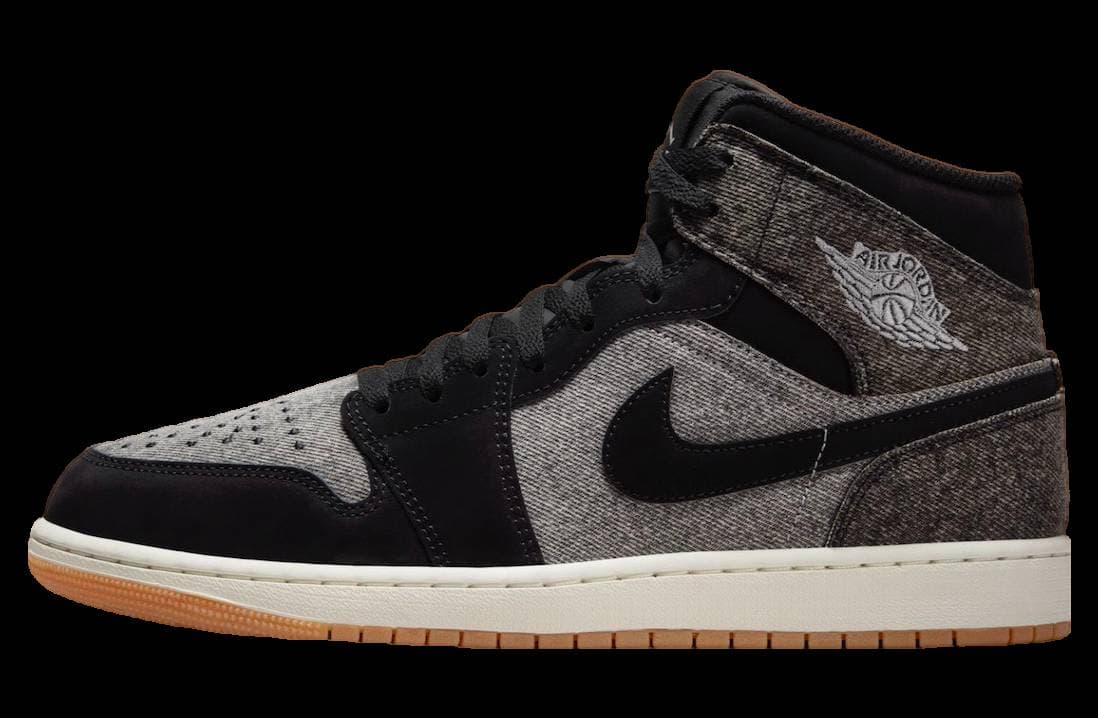 Air Jordan 1 Mid Black Denim Jordan release photo