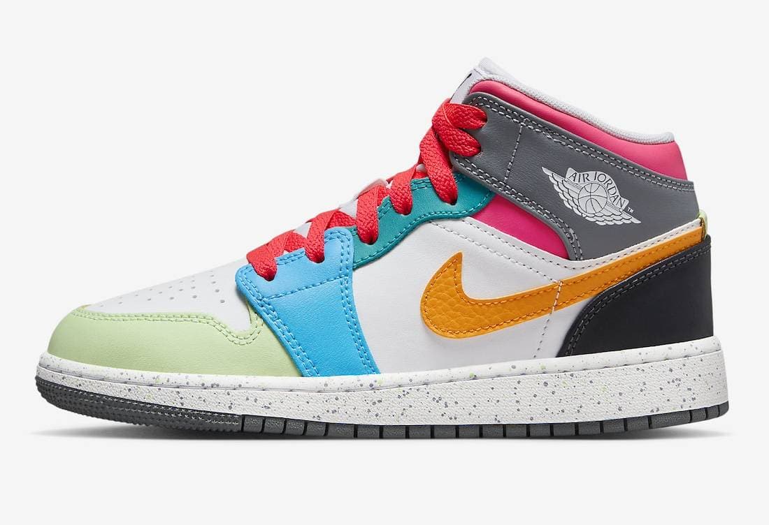 Air Jordan 1 Mid GS Multicolor Jordan release photo