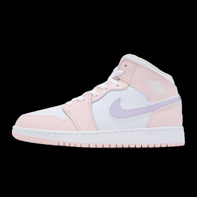 Air Jordan 1 Mid GS Pink Wash / White Jordan release photo