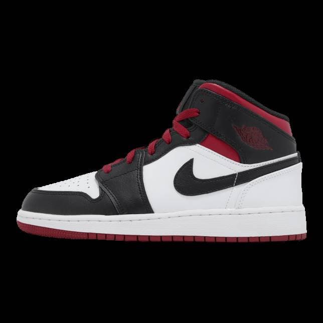 Air Jordan 1 Mid GS White / Gym Red Jordan release photo