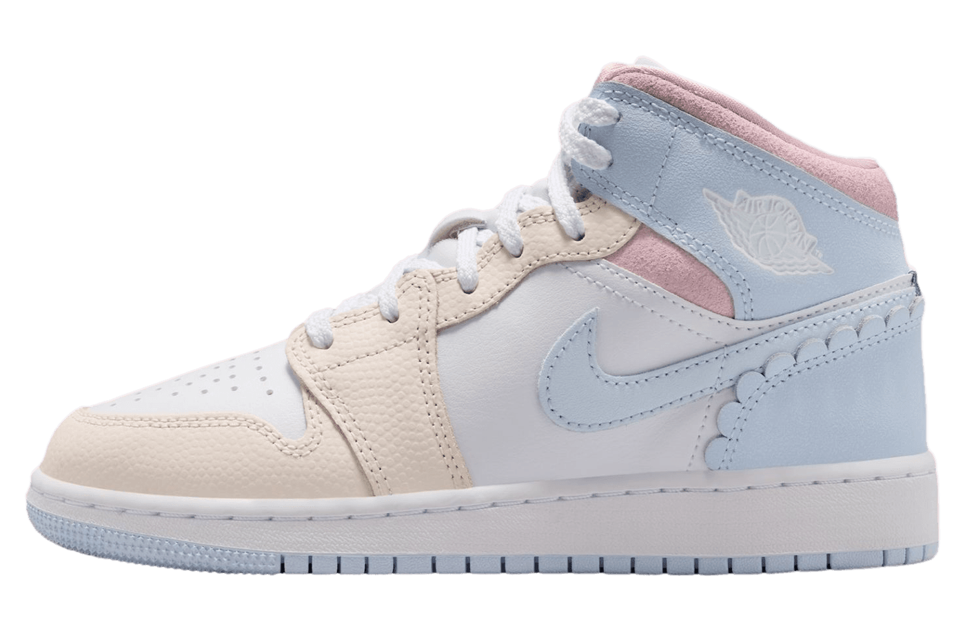 Air Jordan 1 Mid Half Blue / Pale Ivory Jordan release photo