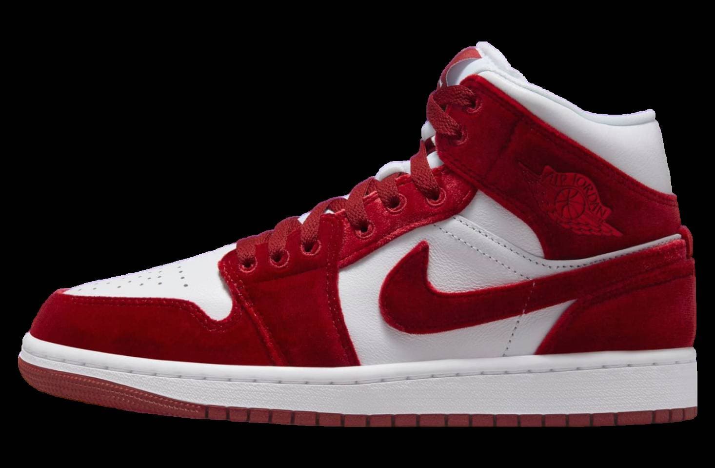 Air Jordan 1 Mid Red Velvet White / Team Red Jordan release photo