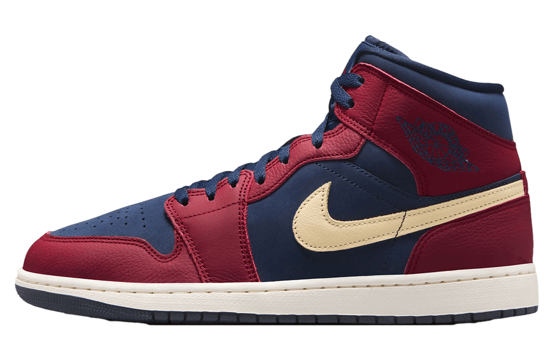 Air Jordan 1 Mid Team Red / Obsidian Jordan release photo