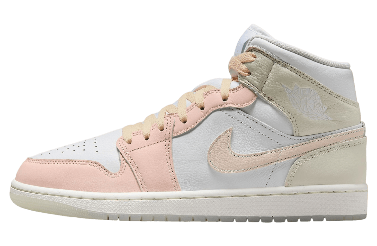 Air Jordan 1 Mid White / Peach Jordan release photo