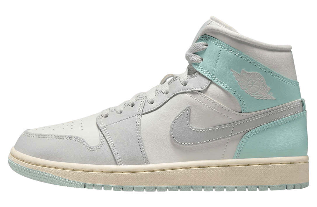Air Jordan 1 Mid WMNS Football Grey / Igloo Jordan release photo