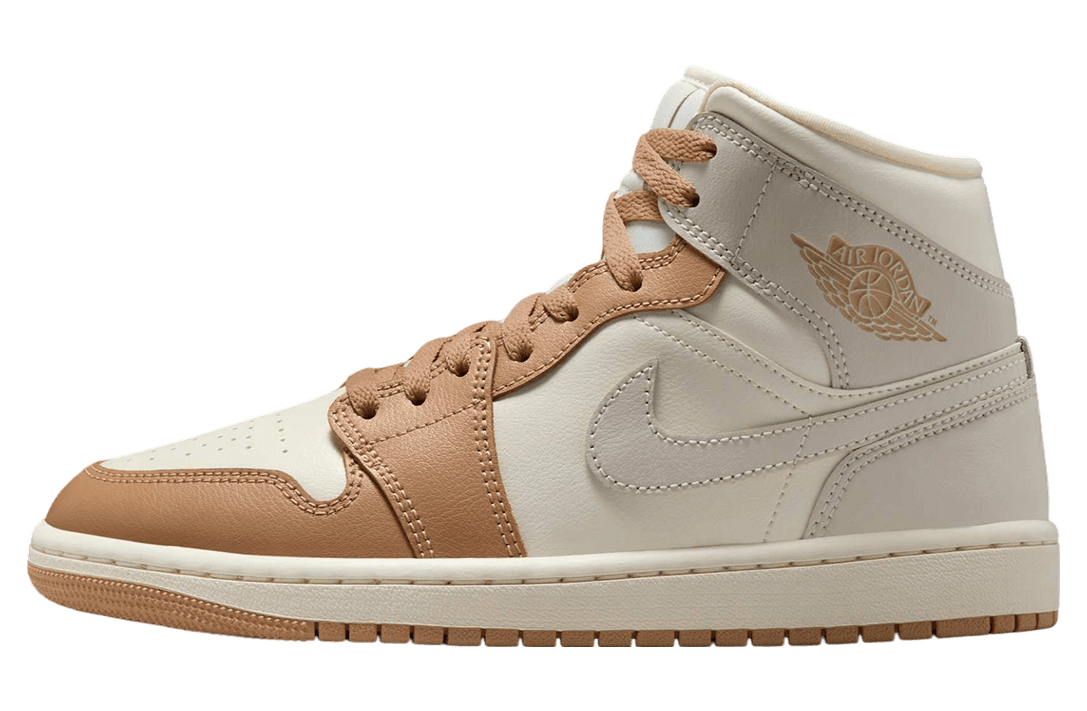 Air Jordan 1 Mid WMNS Tan Toe release photo 1